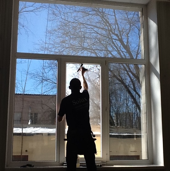 Silver20 window film installation