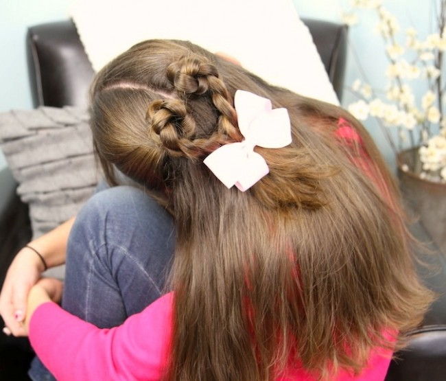 Twist-Braided Heart - Valentines Day Hairstyles 2
